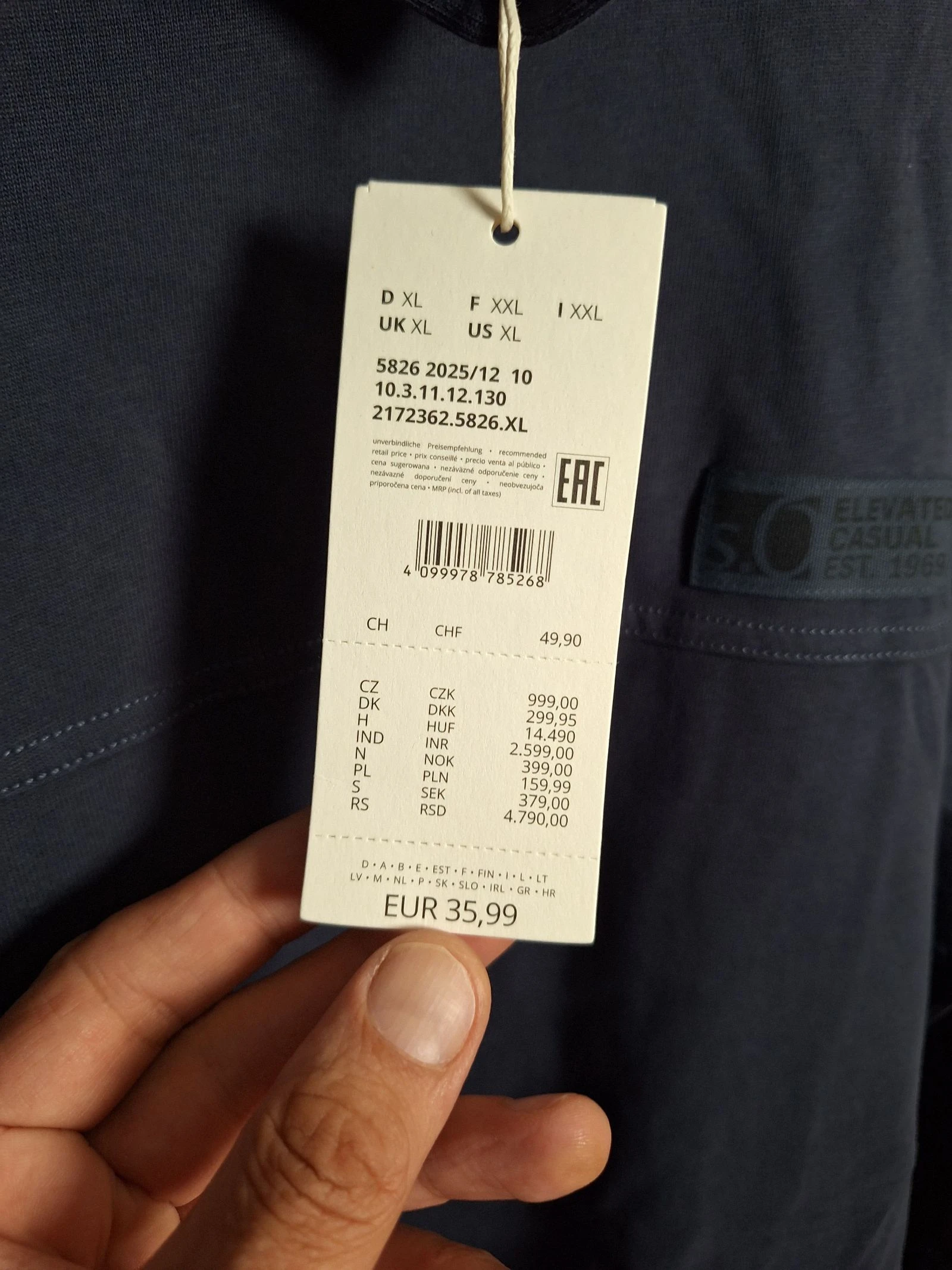 Moletom leve com capuz Soliver azul noite novo com etiqueta tamanho xxl – photo 5